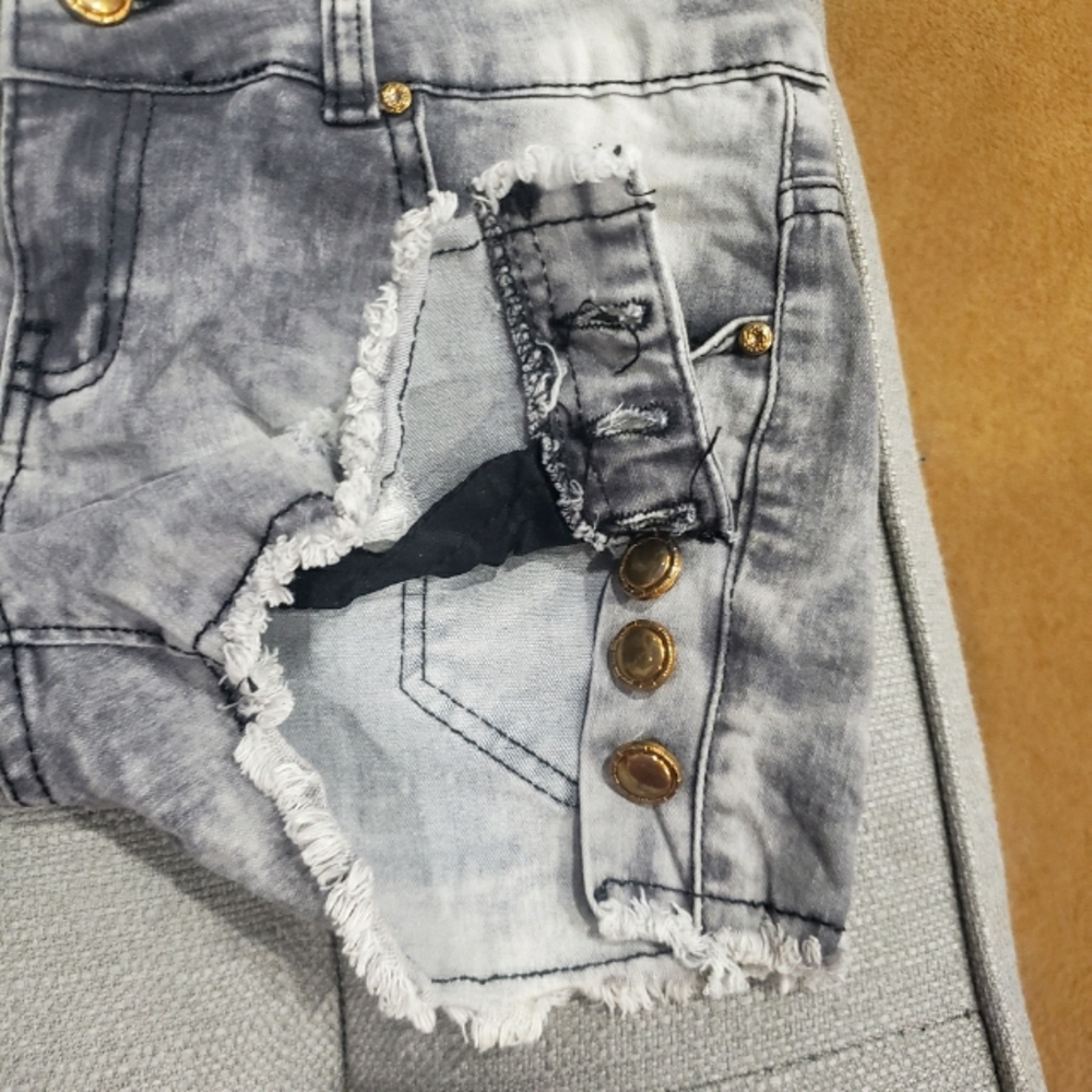 Grey jeans shorts
